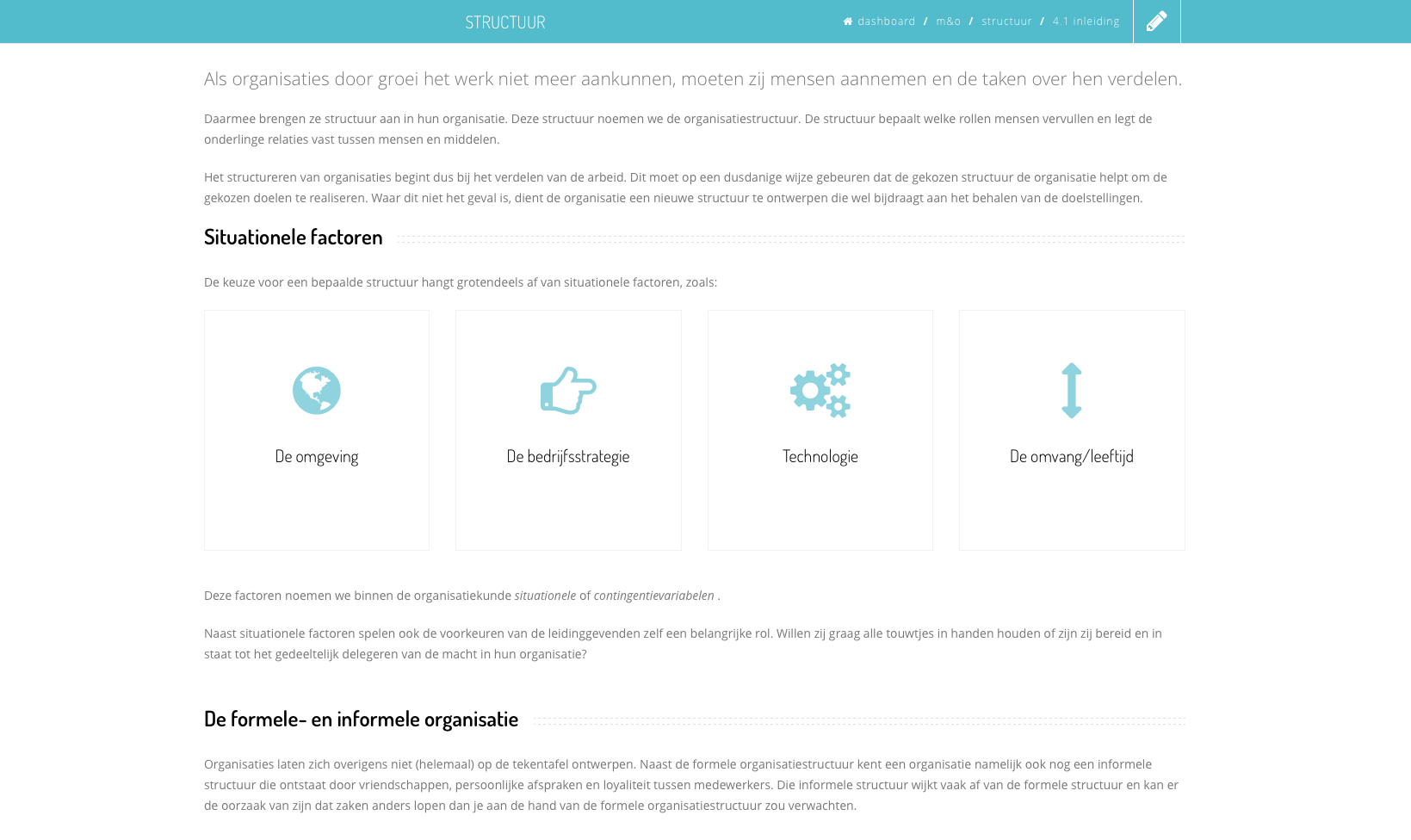 Edubook leeromgeving vóór redesign (pre-2018)